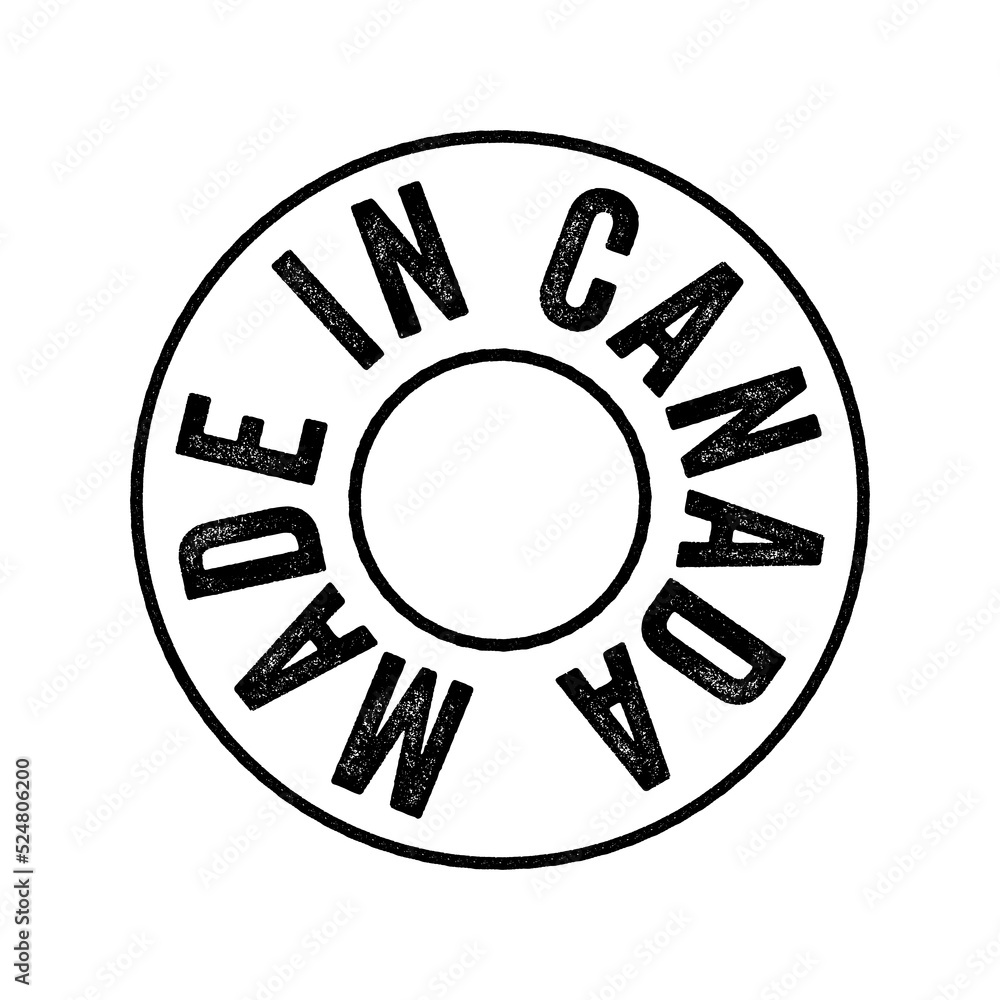 Made in Canada text emblem stamp, concept background Made in Canada text emblem stamp, concept background