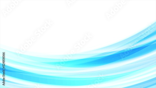 Blue blurred smooth waves abstract background