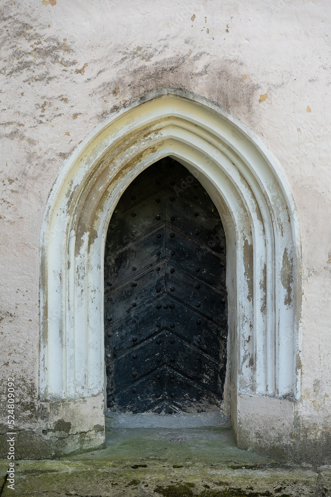 Old door of a entrance to church.