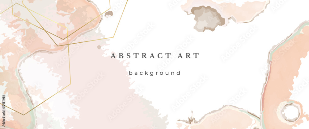 Obraz premium pink watercolor flower wedding luxury gold card