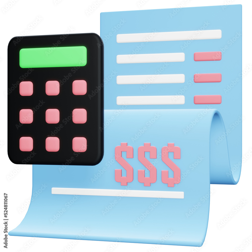 Finance Report 3d icon illustration Finance Report 3d icon illustration