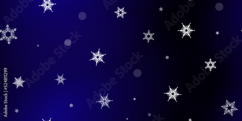 Falling Snowflakes seamless pattern flying snow