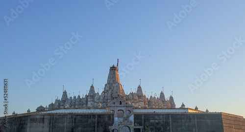 Jain temples on top of Shatrunjaya hill. Palitana (Bhavnagar district), Gujarat, India photo