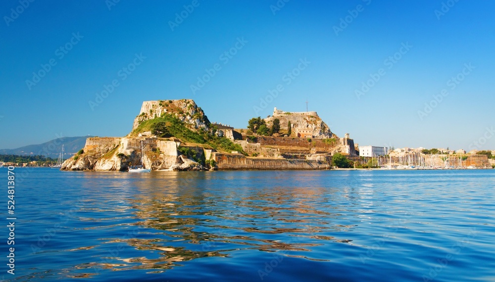 Old Venetian fortress in the town of Kerkyra on the island of Corfu in Greece.