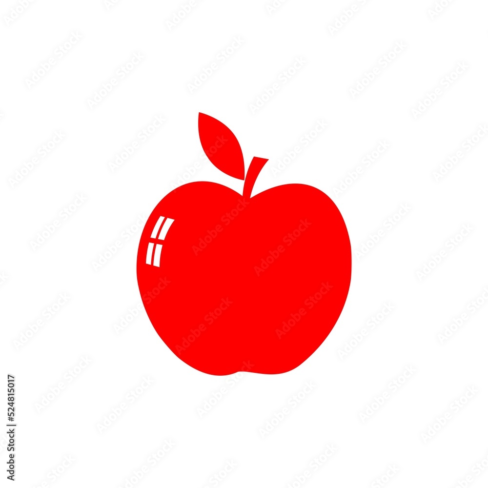 Apple fruit icon isolated on white background Apple fruit icon isolated on white background