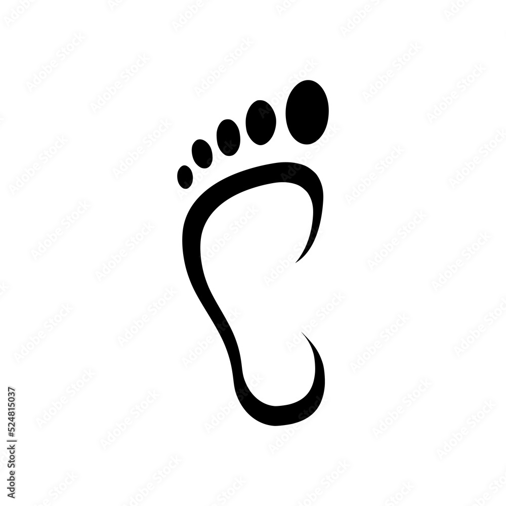 Human feet icon on white background Human feet icon on white background