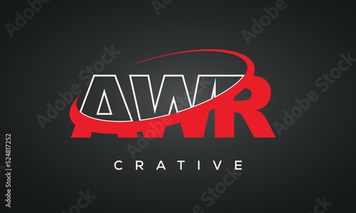 AWR letters typography monogram logo , creative modern logo icon with 360 symbol 