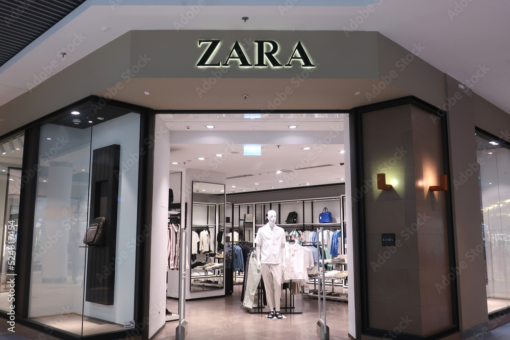 ZARA fashion boutique at Blue City shopping mall. WARSAW, POLAND - AUGUST  10, 2022 Stock Photo | Adobe Stock
