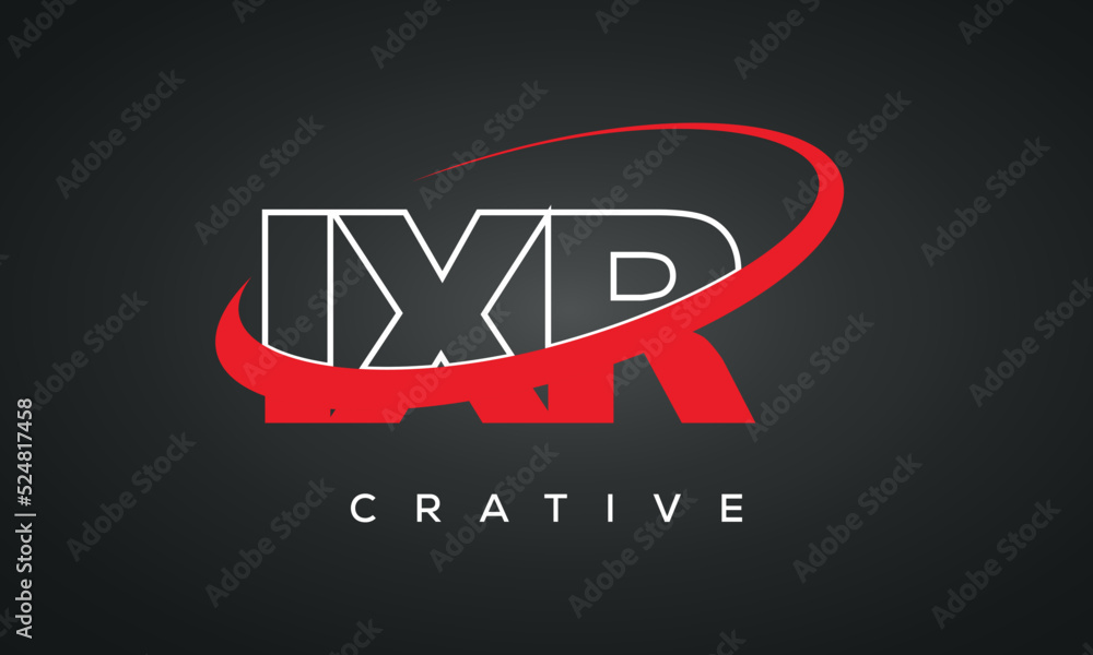 IXR letters creative modern logo icon with 360 symbol 