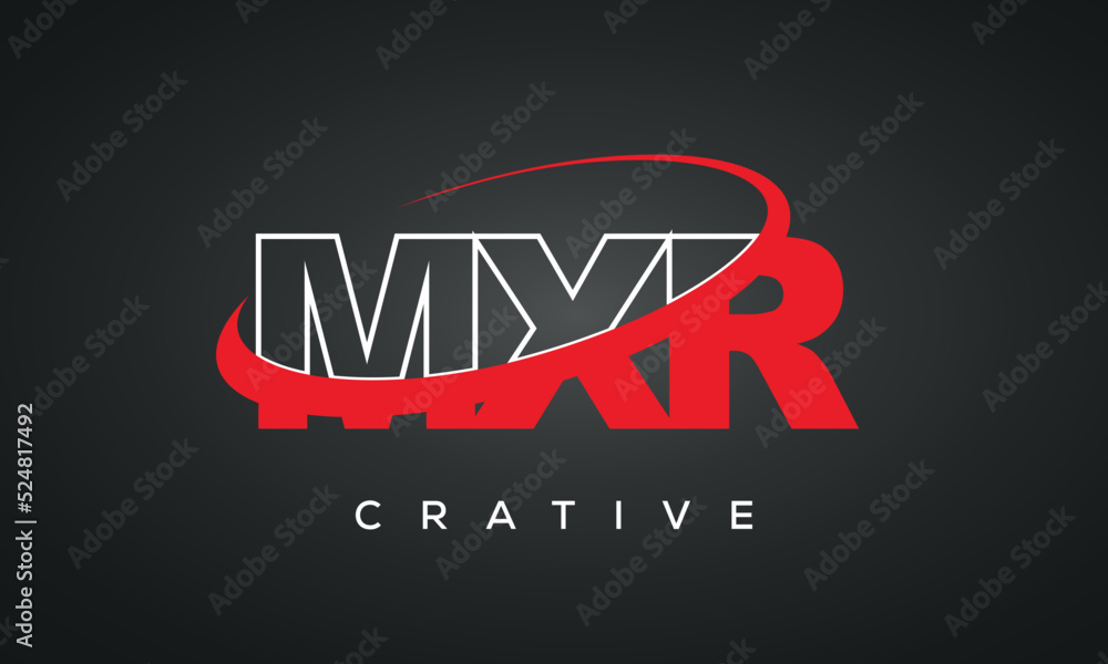 MXR letters creative modern logo icon with 360 symbol MXR letters creative modern logo icon with 360 symbol