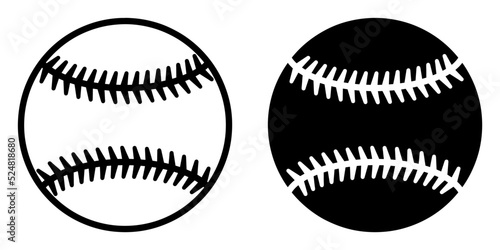 ofvs116 OutlineFilledVectorSign ofvs - baseball vector icon . isolated transparent . softball sign . sport equipment . black outline and filled version . AI 10 / EPS 10 . g11438