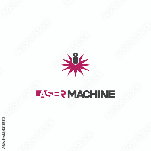 

The illustration consists of a laser cutting nozzle in the form of a symbol or logo. Laser cutting engraving.