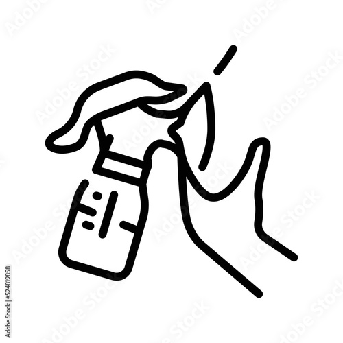 Expressing with a breast pump olor line icon. Pictogram for web page