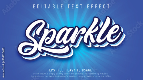 Sparkle editable text effect