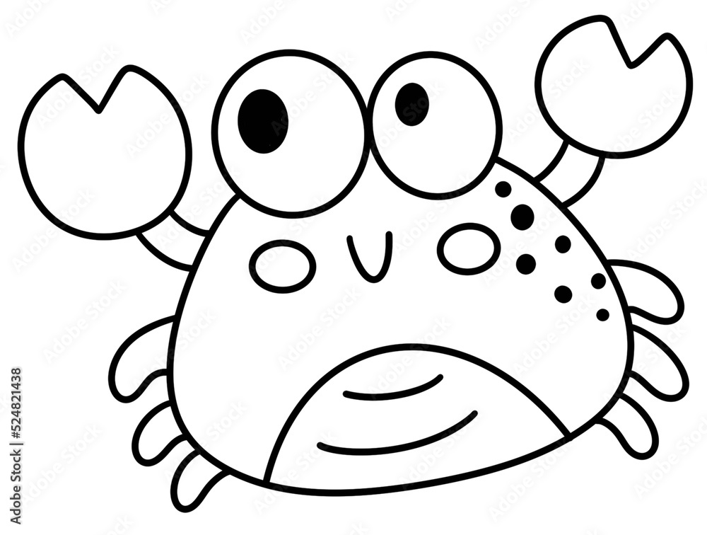 Crab tropical related line style icon Crab tropical related line style icon