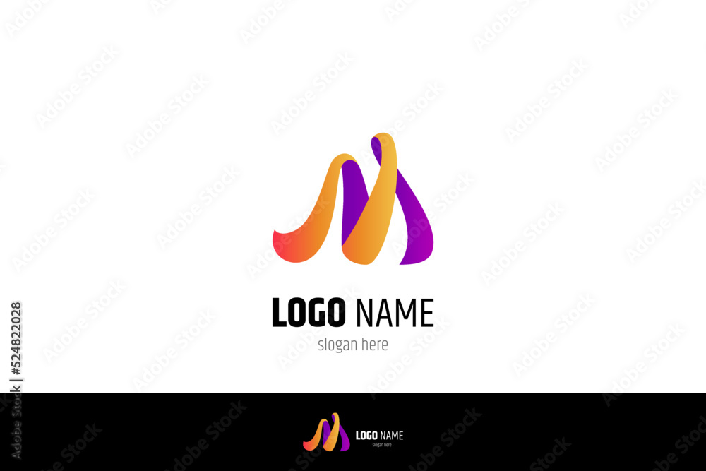 Fototapeta premium modern letter M for business logo
