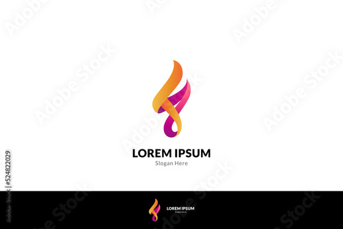 abstract letter F for business logo