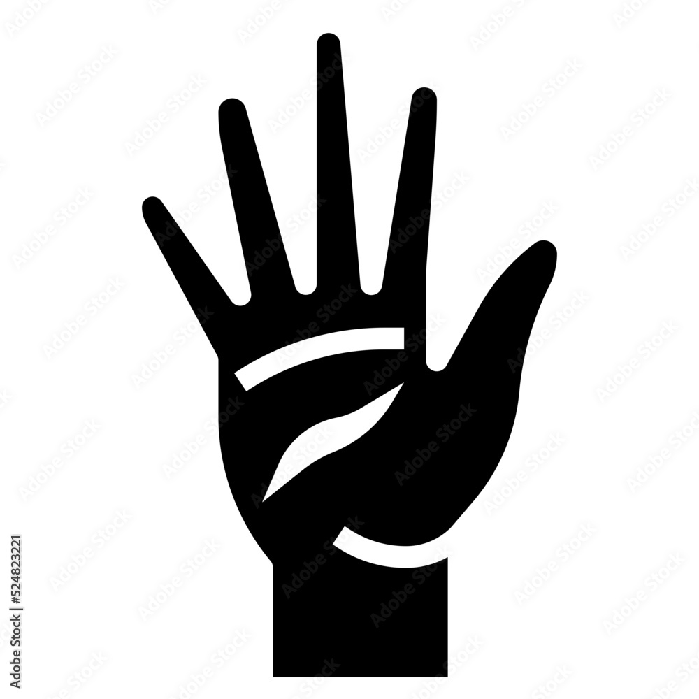 Fototapeta premium CUT HAND glyph icon