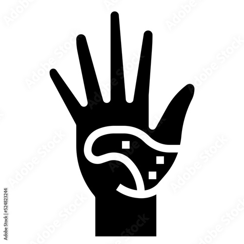 HAND BURN glyph icon