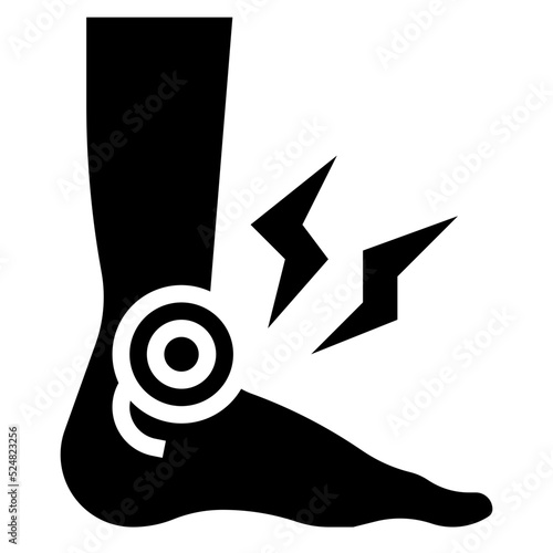SPRAINED ANKLE glyph icon