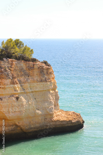 rock overlooking the ocean of the Algarve