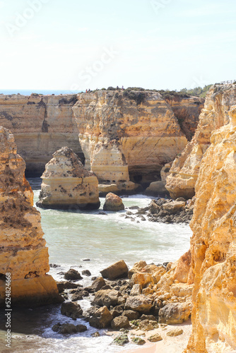 Cliffs in the Coast of Algarve, Benagil in Portugal