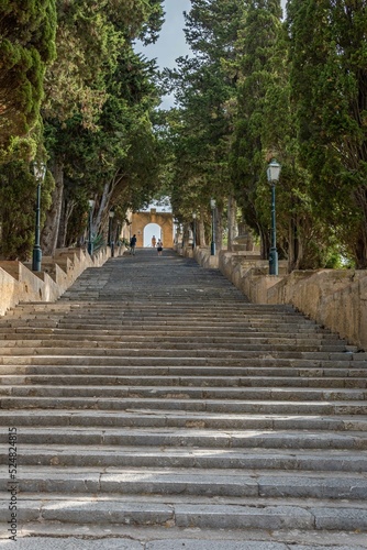 Calvary stairs leading to the Sanctuary of Sant Salvador