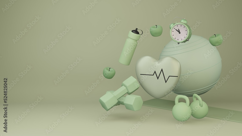 green 3d healthy lifestyle background green 3d healthy lifestyle background