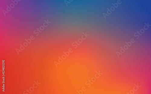 Color gradation vector background, horizontal layout. Abstract backdrop design with vivid contrast effect, dramatic saturation, trendy futuristic style. Color blending blue, red, orange gradient mesh.