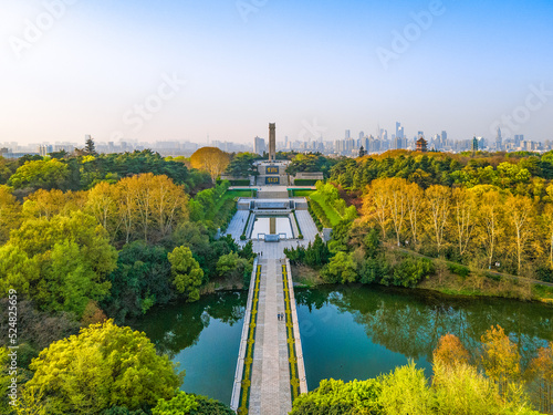 Aerial photography of Yuhuatai Scenic Area, Nanjing City, Jiangsu Province, China photo