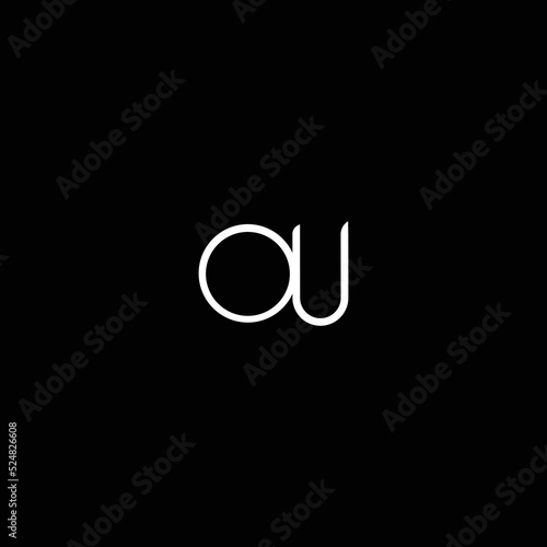 OU OU Logo Design, Creative Minimal Letter OU OU Monogram