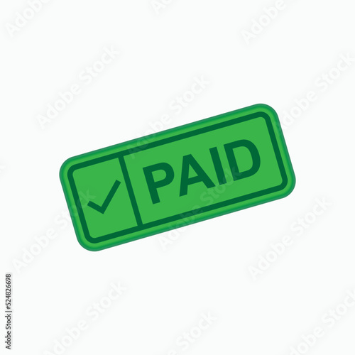 Paid Icon. Payment Symbol for Design, Presentation, Website or Apps Elements - Vector.