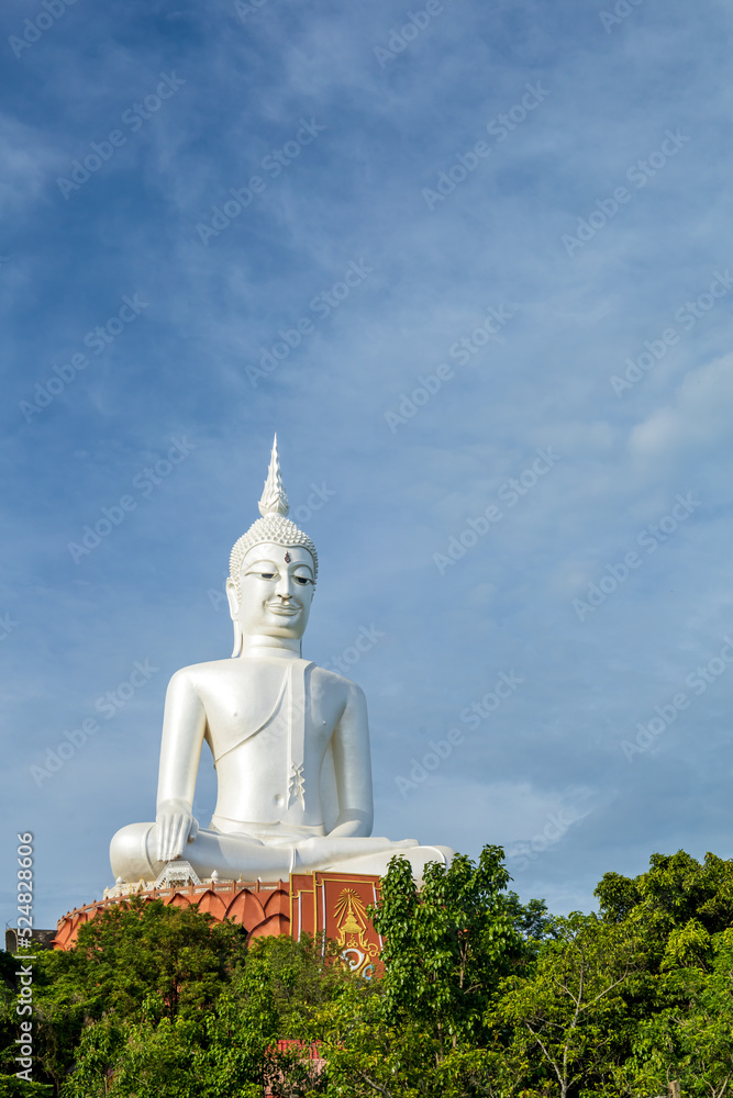 Fototapeta premium Giant Buddha in the Temple Wat Phu Manorom, Mukdahan province, Thailand.
