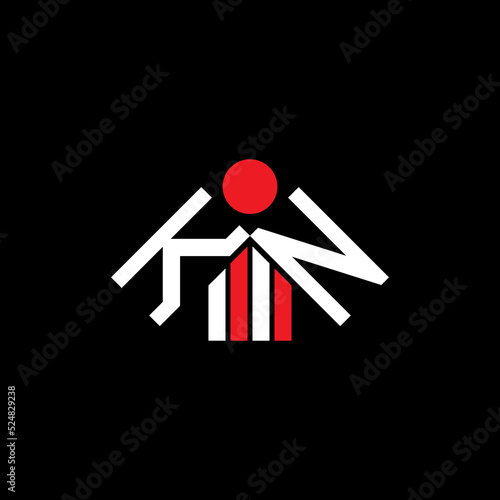 KN letter logo creative design with vector graphic, KN simple and modern logo.
