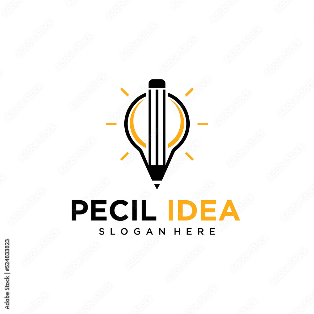Pencil Idea Logo Design Pencil Idea Logo Design