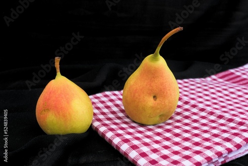 pears on a plate