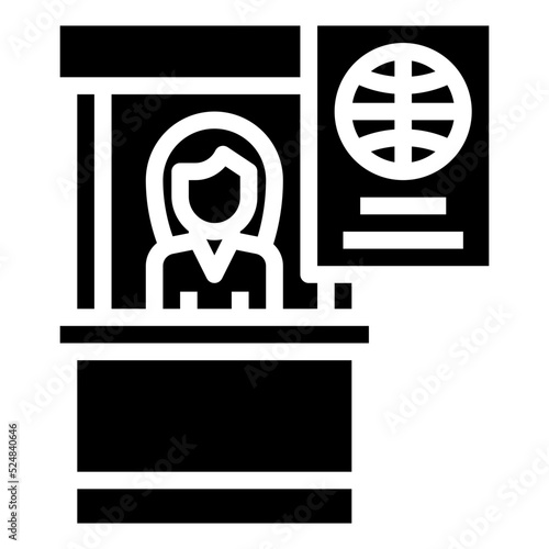 PASSPORT CONTROL glyph icon