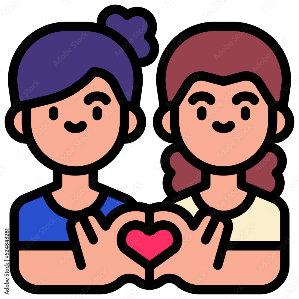 relationship filled outline icon relationship filled outline icon