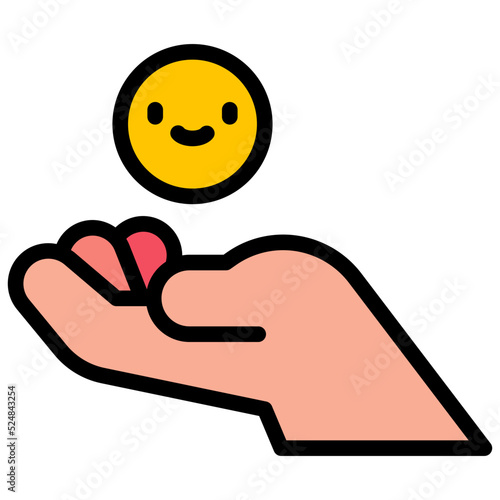 friendship filled outline icon