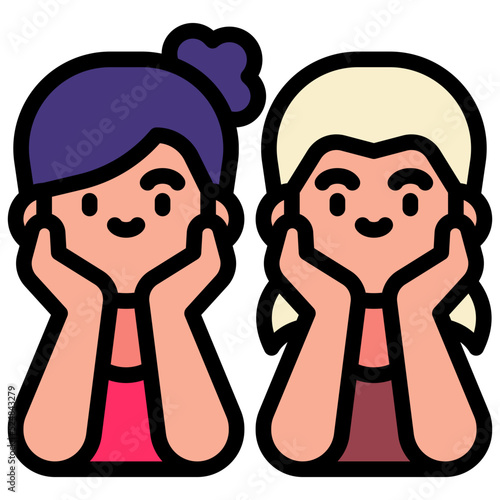 prop chin filled outline icon