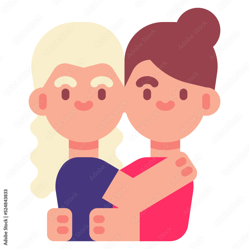 hugging flat icon hugging flat icon