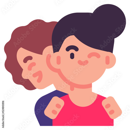 piggyback flat icon