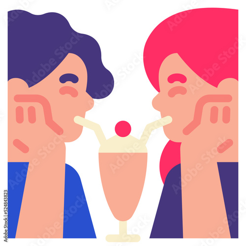 milkshake flat icon