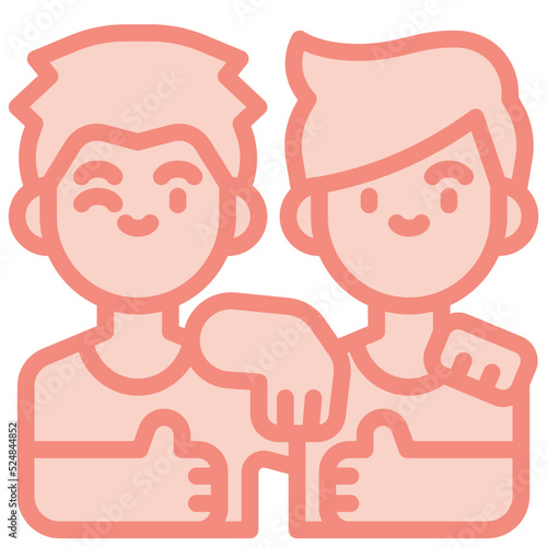 best friend two tone icon