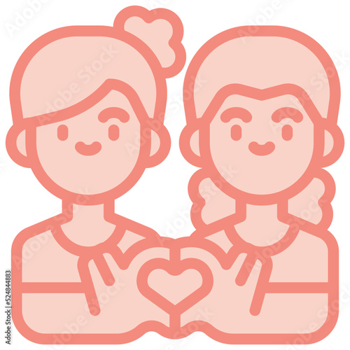 relationship two tone icon