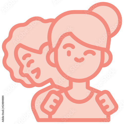 piggyback two tone icon