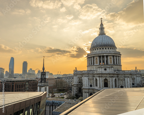 st pauls cathedral during sunset photo