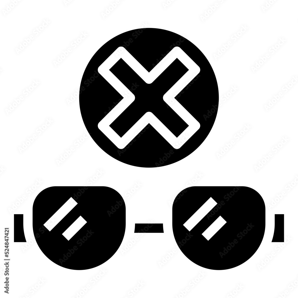 Obraz premium GLASSES glyph icon