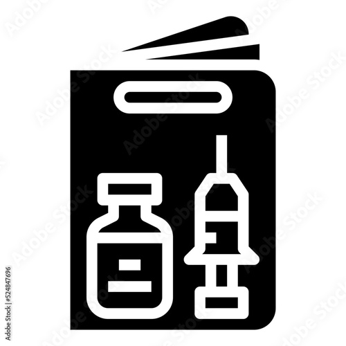 VACCINE PASSPORT glyph icon