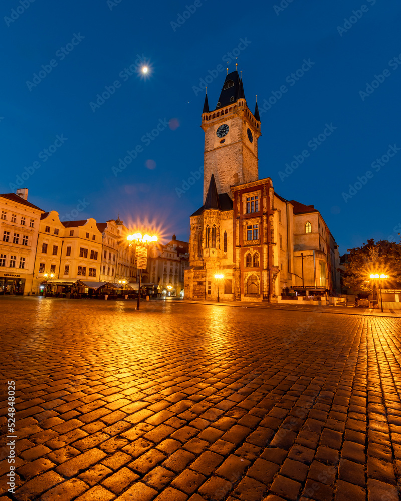 Old Town Square view in Prague of Czech Republic.